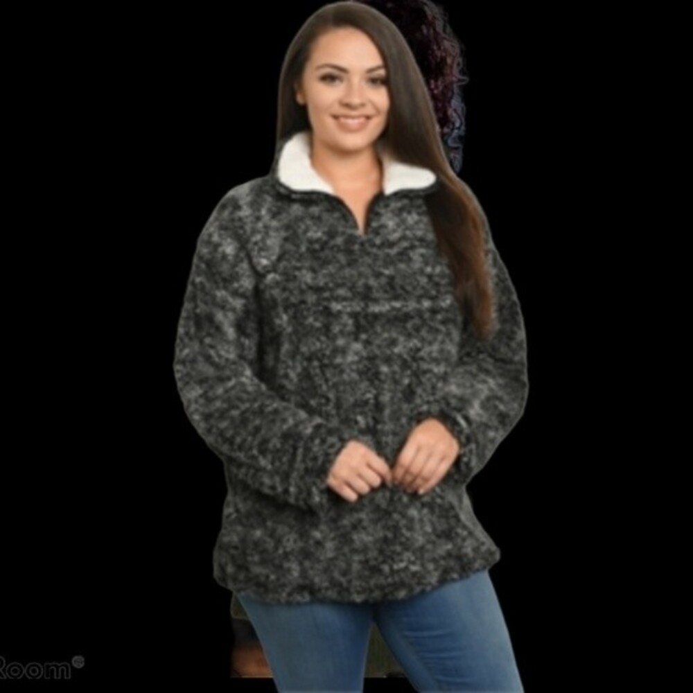 Charcoal Gray Fleece Sweater 3X